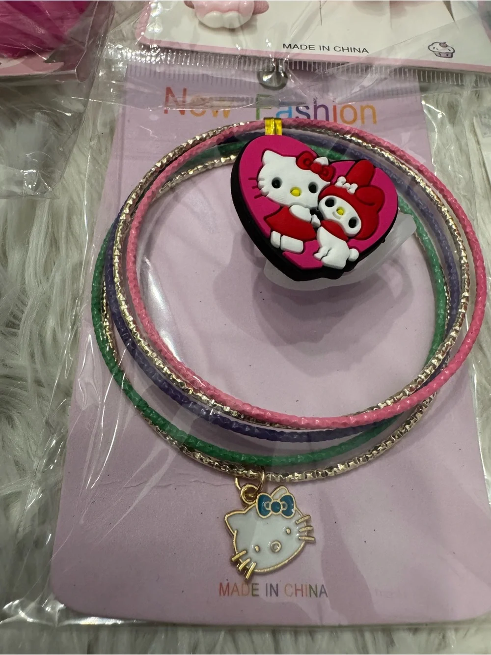 Hello Kitty Kids Hair Accessories hair clips bangles wipes straw topper 18 items